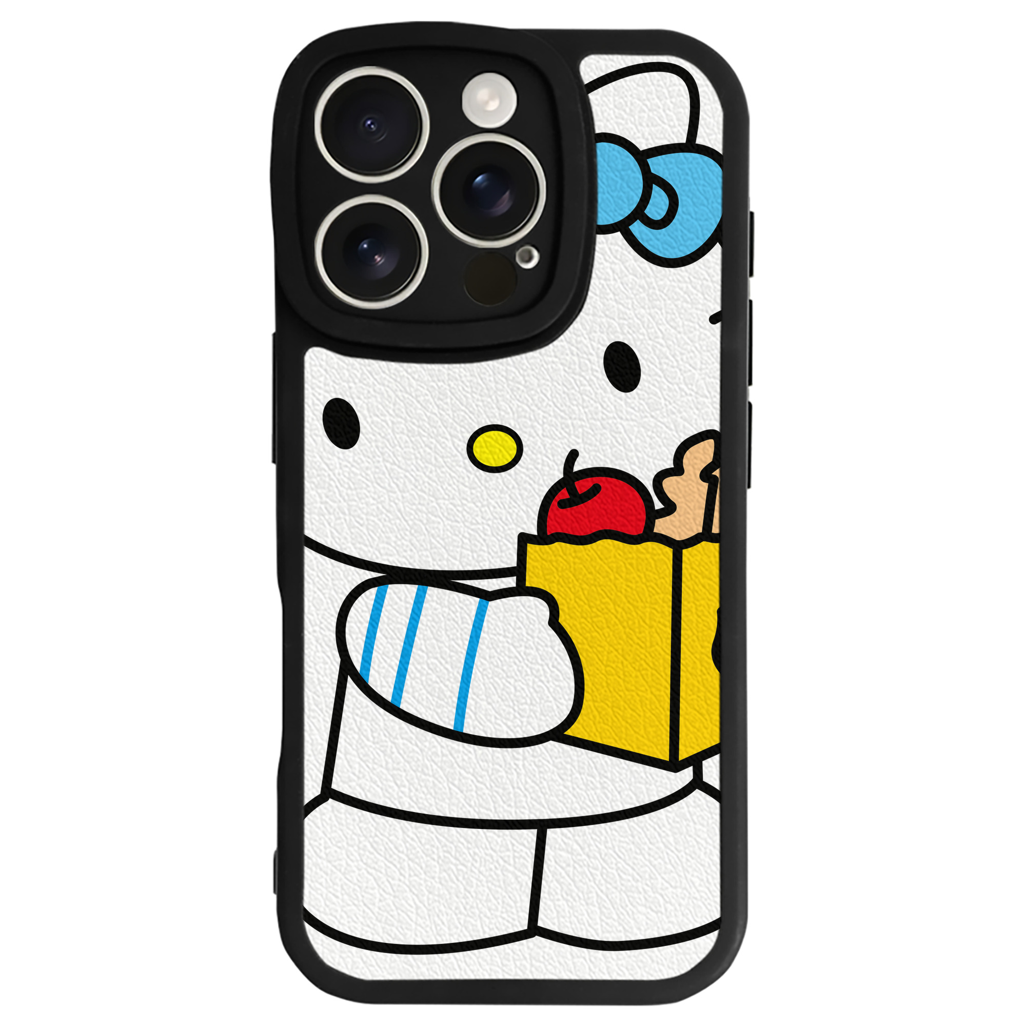 （画像用） Hello Kitty ハローキティ 【iPhone 16シリーズ対応】シリコンスマホケース（レザー調） 材質：シリコン